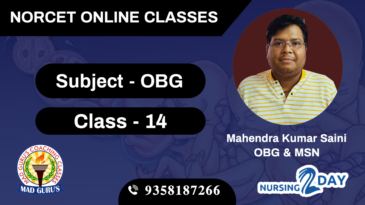 NORCET OBG CLASS 14
